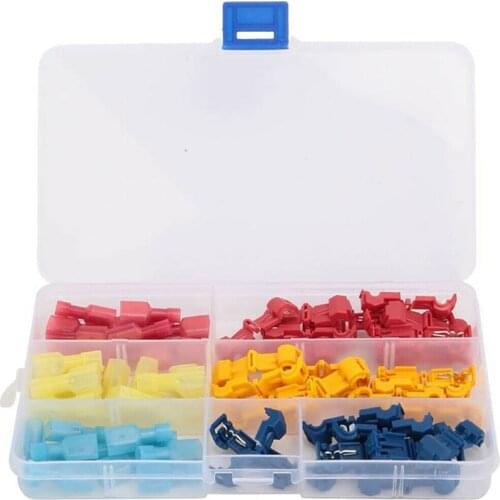 Quick Splice Cable Butt Connectors Set Self-Stripping Splice Electrical Wire Terminals Tool T-Tap Wire Crimp Terminal Kit