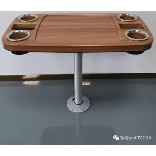 ABS Teak Wood Grain Rectangle Table Top 457*863*101mm For Marine Boat RV