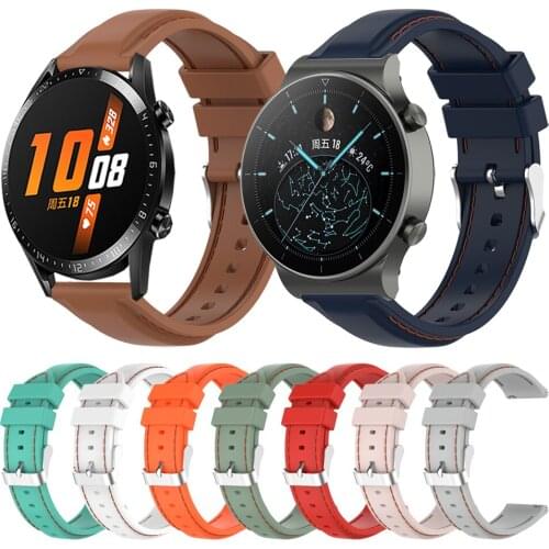 Sports Silicone Strap For Huawei GT 2 Pro/GT 2 42mm 46mm Replaceable Band For Huawei GT 2E/Honor Magic 2 Watchband Bracelet