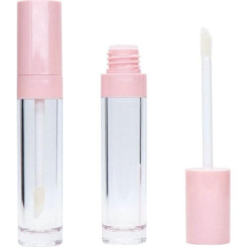 6.5ml Pink lip gloss tubes containers Empty Refillable lipgloss tube Lip Balm Glaze Sample travel Bottle Cosmetics Accessories
