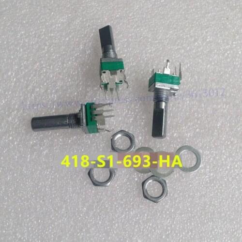 10pcs/lot RK097N 418-S1-693-HA single joint vertical B20K potentiometer handle long 20MMF with midpoint