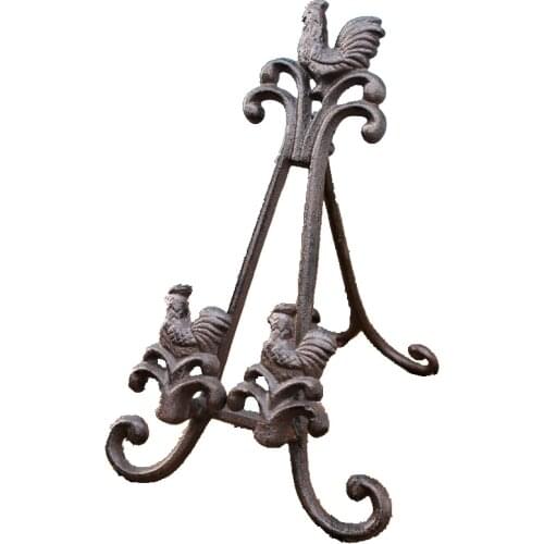 Foldable antique cast iron cook book stand