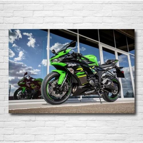 Modern Painting Superbike Wallpaper Kawasaki Ninja ZX-6R Motorcycle Posters Canvas Print Wall Art for Home Room Decor