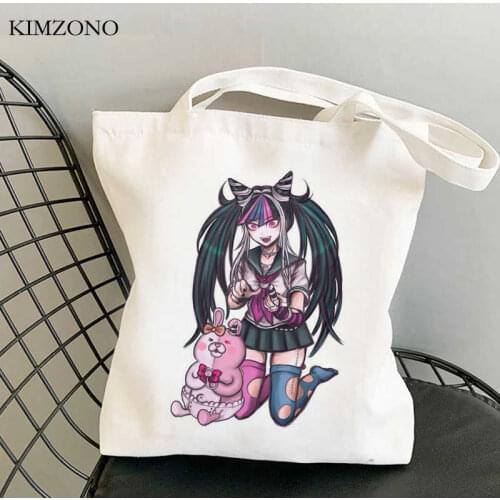Harajuku Japanese Anime shopping bag grocery tote cotton recycle bag bag fabric shoping custom
