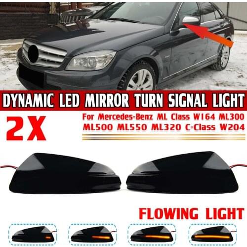 LED Dynamic Turn Signal Light Side Mirror Indicator Blinker For Mercedes For Benz C Class W204 S204 2007-14 C300 Viano Vito W639