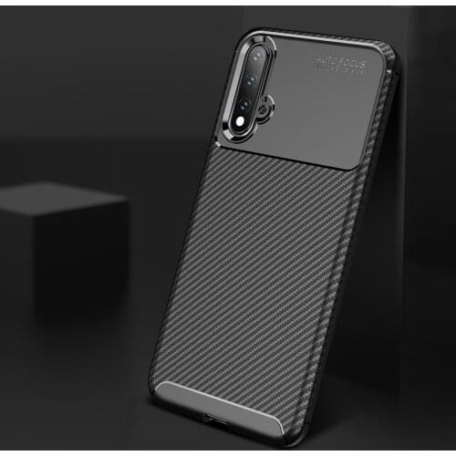 Nova 5 Shockproof Carbon Case for Huawei Nova 5 Case Silicone TPU cover for Nova 5 Pro phone Case Soft Back Cover for Nova 5