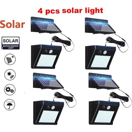 30 LED Outdoor Waterproof LED Solar Garden light Lawn lamp PIR Motion Sensor Energy Saving Security Garden Yard Street Lightsopt
