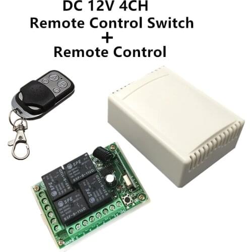 433Mhz Universal Wireless Remote Control Switch DC 12V 4CH relay Receiver Module and RF Transmitter 433 Mhz Remote Controls