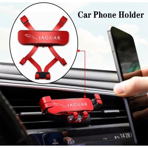 1Pcs Zinc Alloy Gravity Car Mount Mobile Phone Holder For Jaguar XF XE XJ F-Pace X-Type S-Type F-Type E-Pace I-PACE XK
