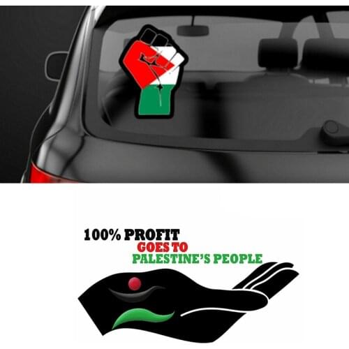 1pc FREE PALESTINE GAZA Charity Freedom Bycot Glass Car Sticker Protest For Wall Window Cupboard Car Stickers Quick Installation
