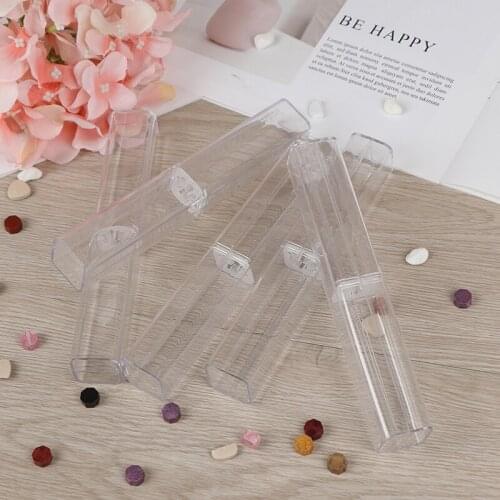 1pc pen box plastic transparent case pen holder gift for crystal pen package box
