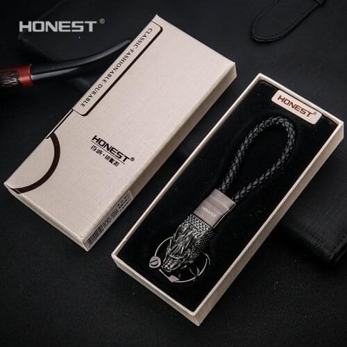 Car keychains Embossed Dragon key chain motorcycle keychain 360 degree whirling key ring accessories decoration Alloy Leather