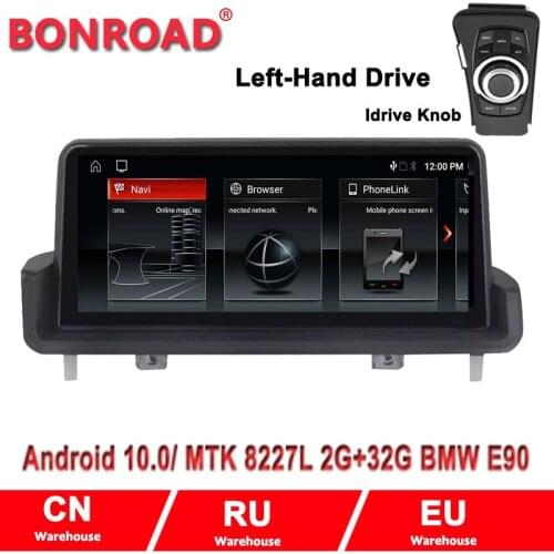 Bonroad 10.25" Android 10.0 8core 4G+128G Car Multimedia Player For 3 series E90 E91/E92/E93 with idrive Left-hand drive auto