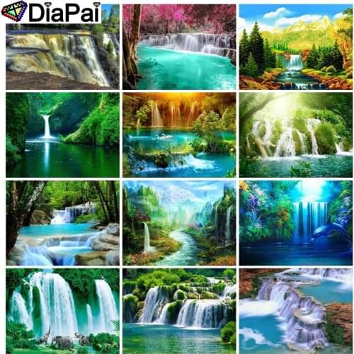 DIAPAI Diamond Painting 5D DIY 100% Full Square/Round Drill "Beautiful scenery trees" 3D Embroidery Cross Stitch Home Decor