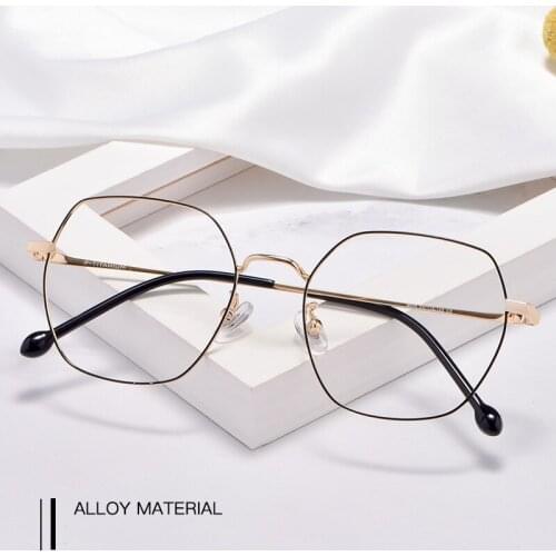 Men And Women Pure Titanium Spectacle Frames Retro Polygonal Ultra Light β Titanium Myopia Spectacle Frame Decorative Frame 9025