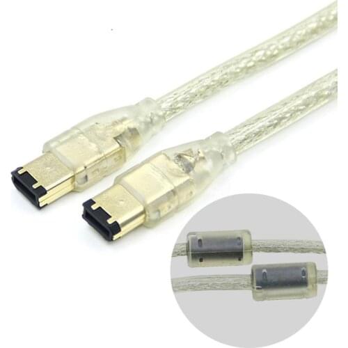 IEEE1394a Data Cable IEEE 1394 6P to 6P 6Pin-6Pin 6 Pin to 6Pin Industrial Camera Cable Firewire 400 Mbps 1.5m