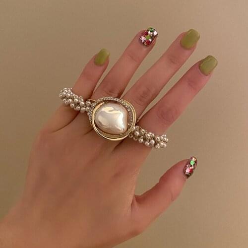 Korea Heavy Industry Pearl Temperament Head Rope Female New Net Red Ponytail Ins Wind Light Luxury Hair Circle Hair Accessories