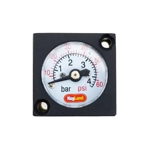 Mini Gauge 0-60psi (0-4bar) - for inline duotight regulator or blowtie HOME BREW BEER BREW