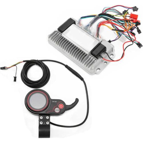 34V/48V 1000W Electric Bike Motor Brushless Controller 3 Mode Sine Wave Controller with LCD Display Control Panel & Switch