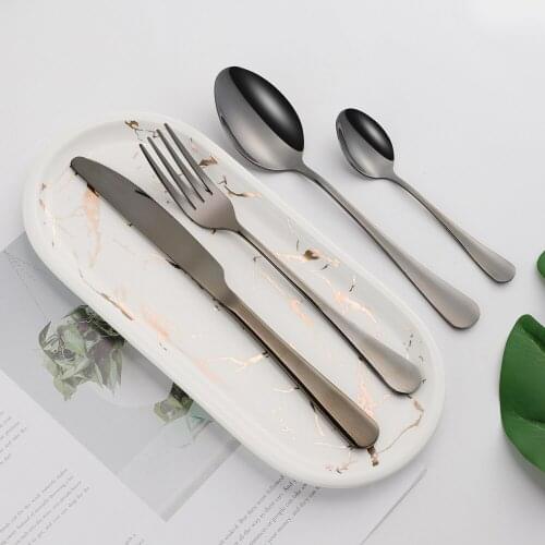 4Pcs Stainless Steel Cutlery Tableware Set Glossy Dinnerware Wedding Dinner Flatware Set Forks Knives Spoons Set Thin Silverware