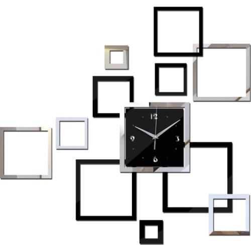 New wall clock DIY clocks horloge reloj de pared watch Modern acrylic mirror Sticker Living Room Quartz Needle