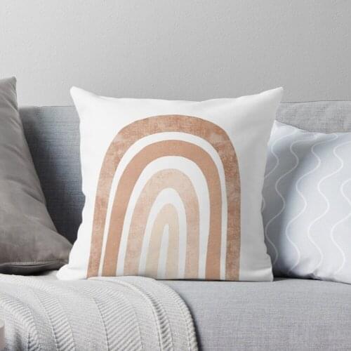Neutral boho Rainbow Throw Pillow Cushion Cover Polyester throw pillows case on sofa home living room car seat decor 45x45cm