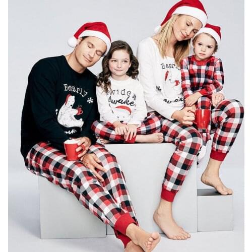 Brand New Family Matching Set Christmas Pajamas Set Sleepwear Mens Women Kids Baby Sleepwear Nightwear