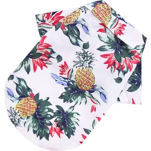 Beach pineapple puppy clothes dog vest shirt pets clothe summer pet clothes