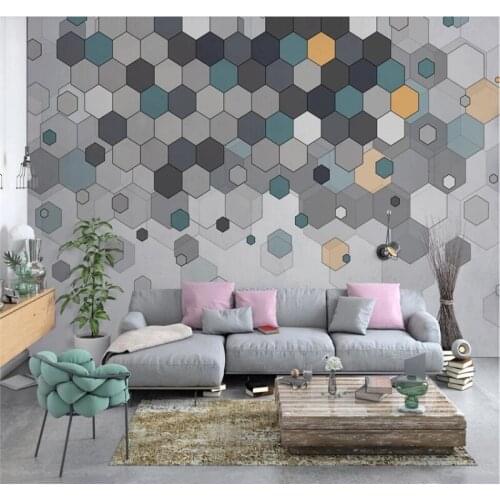 Custom wallpaper Nordic modern minimalist abstract geometric TV background wall paper mural-high-grade waterproof material