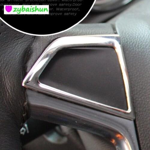 Steering wheel interior decoration stainless steel Interior sequins Profiles for Opel Mokka buick encore 2013-2015