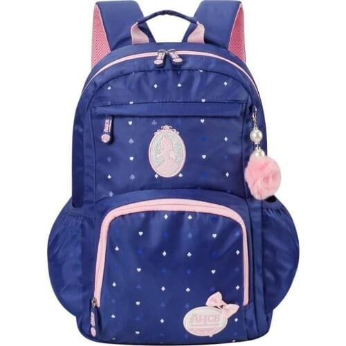 Disney Alice school bags for girls primary school backpack super light water proof large capacity bags for teenage girls gifts