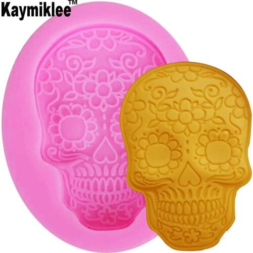 Kaymiklee M523 Skeleton UV Resin Silicone Mold Fondant Chocolate Candy Gumpaste Surgarcraft Crystal Epoxy Soft Clay Bake Tools