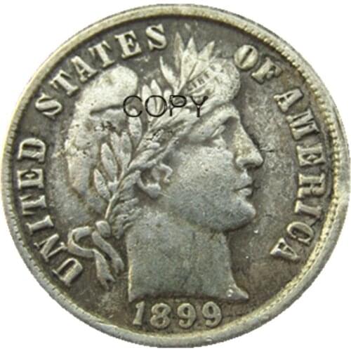 US Barber Dime 1899 P/S/O Silver Plated Copy Coins