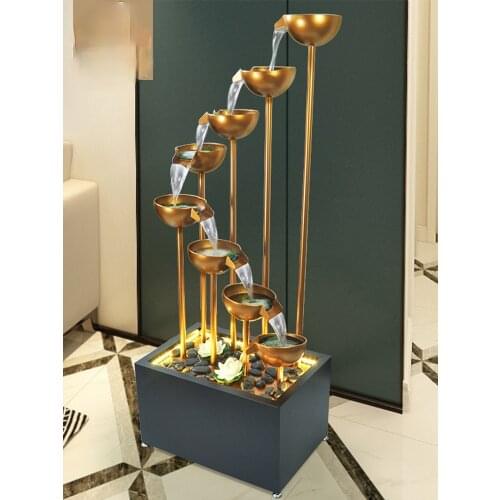 TT Water Edge TV Cabinet Side Decoration Large Floor Water Fountain Hallway Modern Minimalist Interior Decoration