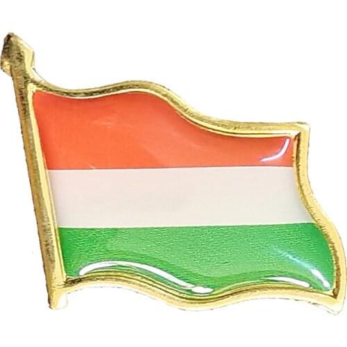 Hungary Flag Brooch Electroplated Gold Enamel Pins Badge Backpack/Hat/Collar,Given To Men/Women So Beautiful