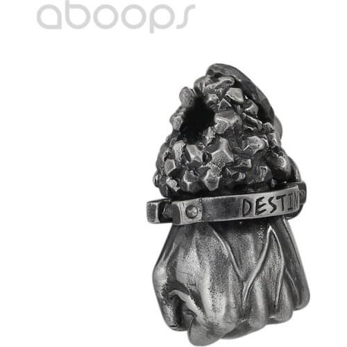 Vintage Black 925 Sterling Silver Fist Shape Pendant for Men Boys,Free Shipping