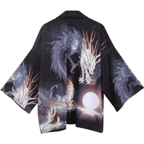 Japanese Pajamas Man 2020 Mens Haori Male Yukata Dragon Kimonos Karate Samurai Costume Kimono Cardigan Japanese Kimono Men