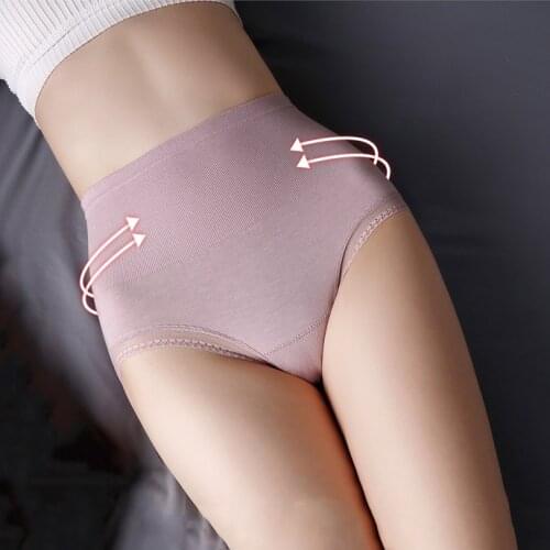 High Waist Women Control Panties Corset Bodysuit Shapewear Soft Cotton Sexy Lace Ladies Underwear Female Slimming Briefs