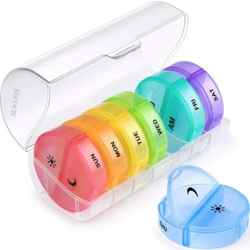 Weekly Medicine Storage Organizer Pill Box Holder Container Pill Case Medicine Tablet Portable Dispenser Organizer