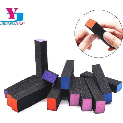 10/20 Pcs Black Sanding Block Buffer Files Nail Polish Gel Remover Colorful Nail Foam 4 Side Manicure Sponges Nails Accessories