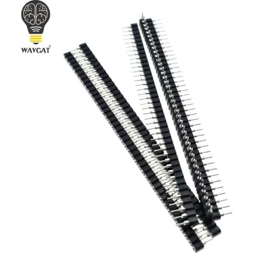 10PCS 2.54mm Pin Header Female Single Row 40 Pin 2.54mm Round Pin Connector 1x40 WAVGAT