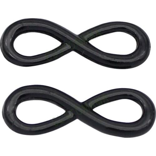 100pcs-Black Tone Infinity Charms Pendant 23x8mm