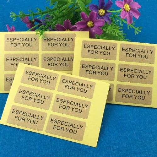 120pcs 4*2cm square shape kraft paper labels for Party Supplies/ Event Party/ Holiday DIY design Decorations