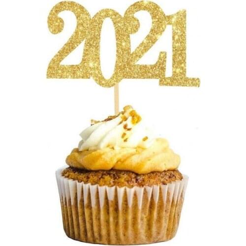 2021Letter Decorations 24Pcs/Set Cake Toppers Exquisite Eco-friendly Paper Graduation Trencher Caps Cupcake Picks For Grad Party