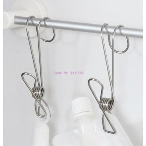 500pcs Stainless Steel Clothes Pegs Multifunctional Durable Metal Clips for Clothing Blanket Clamps Kitchen Gadgets