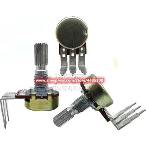 8pcs 148-type 16-type single volume potentiometer B50K / 20mm flower axis B50K B503 rotary potentiometer With midpoint