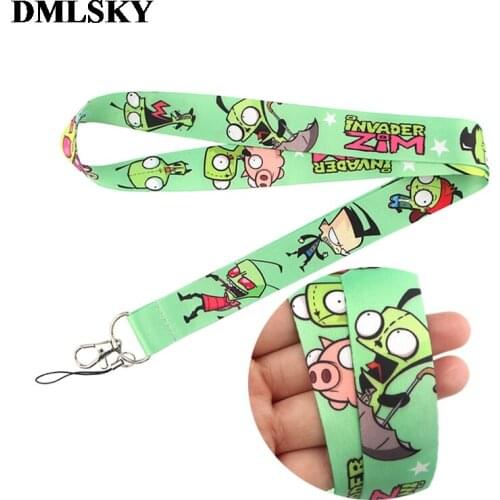 24pcs/lot DMLSKY creative theme Lanyard Keychain Lanyards for keys Badge ID Mobile Phone Rope Neck Straps Accessories M4102