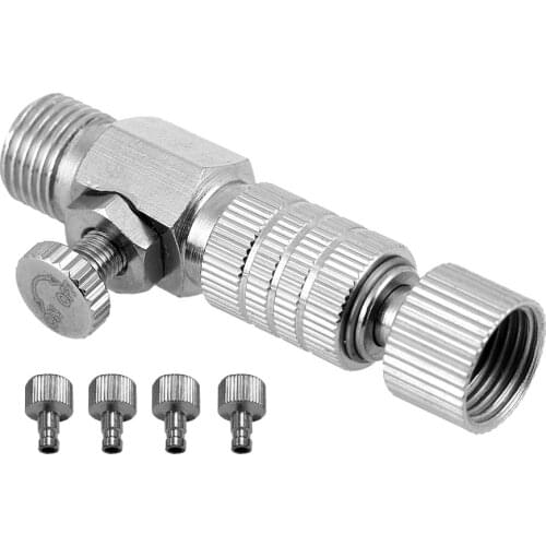 Airbrush Accessories Air Brush Quick Release Coupler Plug Airbrush Airflow Adjustment Control-Valve with 4pcs 1/8 inch Adapters