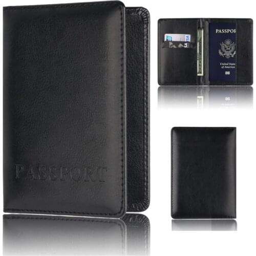 Travel Accessories Passport Holder Cover Retro Leather Women Men Business Credit Card Organizer Wallet Storage Case