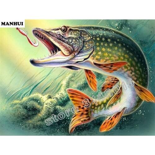 Choonice Daimond Painting fishing 3D DIY Diamond Embroidery Sale Embroidered With Rhinestones For Home Decoration ABC280